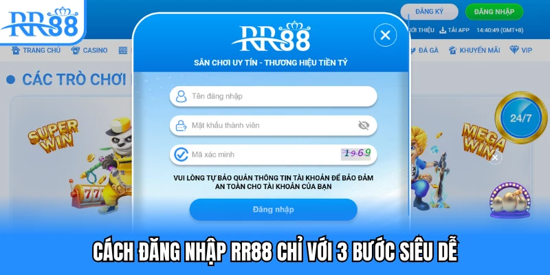 Cách đăng nhập RR88 chỉ với 3 bước siêu dễ